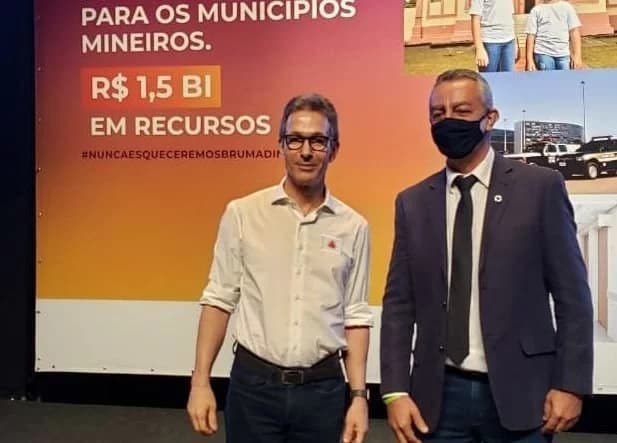 Prefeito de Indianópolis Minas Gerais Lindomar Amaro se encontra com Governador Romeu Zema