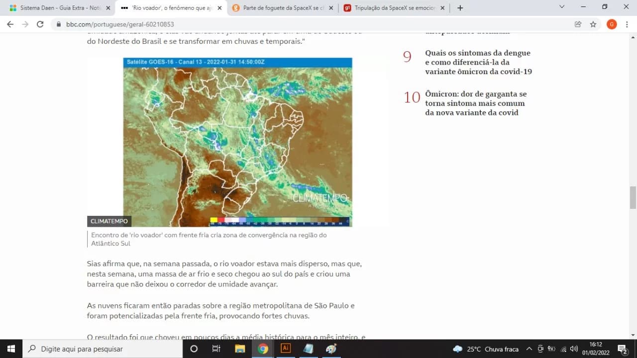 Rio voador, o fenômeno que ajuda a explicar as tempestades de verão no Brasil